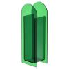 PATIKIL 3x2x9 Acrylic Vase, Arch Acrylic Floral Vase Clear Geometric Plastic Decorative Vase for Table Centerpiece Home Decor, Dark Green view 1