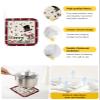 2 Pack Pot Holder for Kitchen,Merry Christmas Snowman Holly Bell Heat-Proof Potholder with Hanging Loop Hot Pad Pot Holders for Cooking Baking BBQ,Snowflake on Flax Plaid view 2