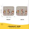 2 Pack Pot Holder for Kitchen,Christmas Watercolor Robin Bird Heat-Proof Potholder with Hanging Loop Hot Pad Pot Holders for Cooking Baking BBQ,Snowflake on Gray Burlap view 3