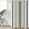 Huotupsine Sage Green Grey Striped Shower Curtain Set - Extra Long 72" x 96" Washable Bathtub Curtain with 12 Hooks, Gray Modern Abstract Art Waterproof Fabric Stall Shower Curtains for Bathroom view 1
