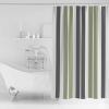 Huotupsine Sage Green Grey Striped Shower Curtain Set - Extra Long 72" x 96" Washable Bathtub Curtain with 12 Hooks, Gray Modern Abstract Art Waterproof Fabric Stall Shower Curtains for Bathroom view 3