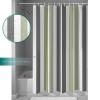 Huotupsine Sage Green Grey Striped Shower Curtain Set - Extra Long 72" x 96" Washable Bathtub Curtain with 12 Hooks, Gray Modern Abstract Art Waterproof Fabric Stall Shower Curtains for Bathroom view 4