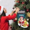 Personalized Christmas Stockings Custom Stocking with Name Picture Customized Xmas Stockings Personalized Buffalo Plaid Snowflake Stockings for Family Holiday Christmas Party Decor (Santa Claus) view 3