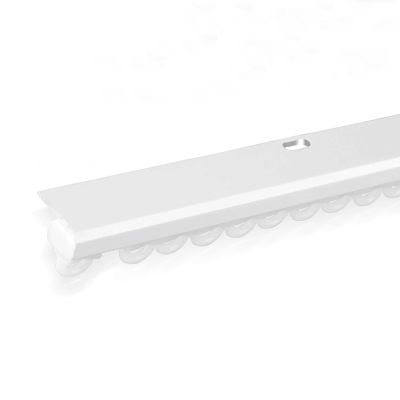 Room Divider Ceiling Track Minimalist Slim Double Curtain Rail Set, Invisible Ceiling Mounted Silent Curtain Track For Inward Opening Windows, Shower Corner(Color:B-Single,Size:2.1m/6.9ft(1.05m*2))