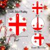 WoGuangis Flag of Georgia Christmas Tree Hanging Ornament City Souvenir Gift Funny Christmas Hanging Decor Georgia Christmas Ceramic Ornament 3in Travel Lover view 2
