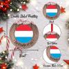 WoGuangis World Traveler Ornament for Christmas Tree Luxembourg Flag Novelty Ceramic Christmas Ornaments Gift Luxembourg Xmas Tree Ornaments 3in New Year Gift to Traveler view 2