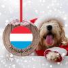WoGuangis World Traveler Ornament for Christmas Tree Luxembourg Flag Novelty Ceramic Christmas Ornaments Gift Luxembourg Xmas Tree Ornaments 3in New Year Gift to Traveler view 4