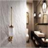 RUTAVM Toilet Brush Brushed Brass Engraving Wall-Mounted Toilet Brush Holder Bathroom Hardware Long Handle Toilet Brush Set (Color : Brass) for Bathroom view 4