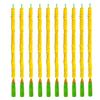 Handmade Decorative Artificial Marigold Fluffy Garland with Bell & Feather Wool Tassel in The Bottom|Marigold Flower for Decoration, Size 6 Feet, Pack of 10- Yellow view 1