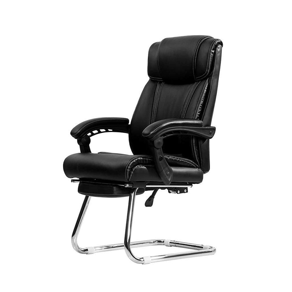 Computer Chair, Executive Office Chair PU Leather Ergonomic Computer Chair High Back Home Office Swivel Desk Chairs with Headrest and Lumber Support, Black
