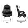 Computer Chair, Executive Office Chair PU Leather Ergonomic Computer Chair High Back Home Office Swivel Desk Chairs with Headrest and Lumber Support, Black view 2