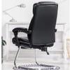 Computer Chair, Executive Office Chair PU Leather Ergonomic Computer Chair High Back Home Office Swivel Desk Chairs with Headrest and Lumber Support, Black view 3