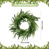 2PCS Christmas Norfolk Pine Wreath 20 inch and 6ft Norfolk Pine Garland,Artificial Faux Greenery Garland Wreath for Front Door Holiday Thanksgiving Fall Winter Decor view 2