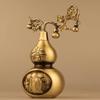 burid Brass Gourd Statue Feng Shui Brass Good Luck Gourd Taoist Home Living Room Garden Decor Chinese Charm of Prosperity Home Decoration Gift view 1