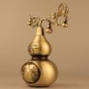 burid Brass Gourd Statue Feng Shui Brass Good Luck Gourd Taoist Home Living Room Garden Decor Chinese Charm of Prosperity Home Decoration Gift view 2