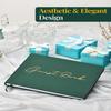 Lankaiva Wedding Guest Book, Guest Book Wedding Reception 9 x 7, Green view 2