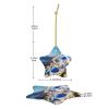 Santorini Greek Island Sea View Charming Christmas Decorations - Star-Shaped Ceramic Ornaments for Holiday Season view 4