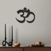 Bisamu OM Metal Wall Art, Metal OM Decor, OM Symbol Wall Art, Yoga Studio Decor, Interior Decoration, Wall Hanging (18" W x 15" H / 45x37 cm) view 1