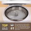 BANU Low Carb Rice Cooker - 4 Cups(white rice), 2 cups(Low carb rice) 7 Preset Functions, 20-Hr Timer, Led Touch, Auto Keep Warm - Healthy Cooking for Keto and Low Glycemic Diets - White / 8-Cup (Cooked) (4-Cup UNCOOKED) Digital Rice Cooker and Food  view 3