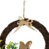 Floral Grapevine Small Spring Easter Wreath with Sisal Bunny - 12" view 3
