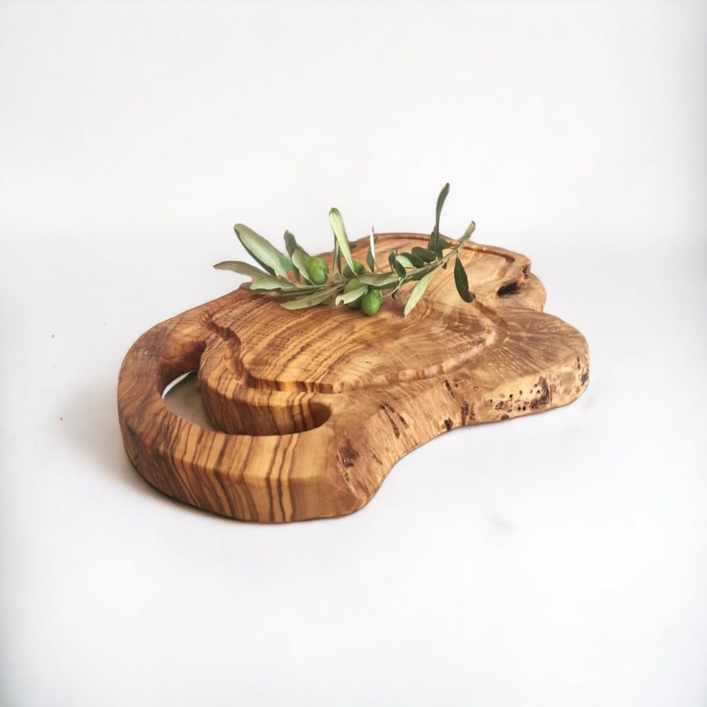 Premium Olive Wood Cutting Board with Juice Groove - Culinary Elegance for Mess-Free Masterpieces