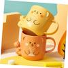2 Pcs Children's Plastic Mug Bathroom Cup Spit Cup Bathroom Brushing Plastic Coffee s Coffee Mugs Cute Unbreakable Student Three-Dimensional view 3