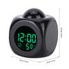 Digital Projection Alarm Clock for Bedroom with Indoor Temperature Display and USB Cable, LCD Display Alarm Clocks for Bedrooms Ceiling Wall, 12/24H view 2