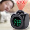 Digital Projection Alarm Clock for Bedroom with Indoor Temperature Display and USB Cable, LCD Display Alarm Clocks for Bedrooms Ceiling Wall, 12/24H view 3