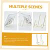 BESTOYARD 3pcs Wrought Iron Photo Frame Stand Photo Easel Rack Easels for Display Book Display Stand Easel Plate Display Dish Display Holder Plate Holder Photo Album Dish Shape Metal, Golden view 2