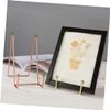 BESTOYARD 3pcs Wrought Iron Photo Frame Stand Photo Easel Rack Easels for Display Book Display Stand Easel Plate Display Dish Display Holder Plate Holder Photo Album Dish Shape Metal, Golden view 4