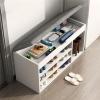 Natliedop 3 Tier Shoe Bench Rack for Entryway, Shoe Storage Bench, Industrial Entryway Bench with Shoe Storage, Free Standing Shoe Racks, Metal Shoe Storage, Up to 330 lb view 1