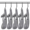 DEDU Suit Hangers for Men 10 Pack, Grey Coat Hangers Extra Wide Non Slip Width 17.7", Thick Plastic with Pants Bar & Metal Hook view 1