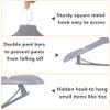 DEDU Suit Hangers for Men 10 Pack, Grey Coat Hangers Extra Wide Non Slip Width 17.7", Thick Plastic with Pants Bar & Metal Hook view 3