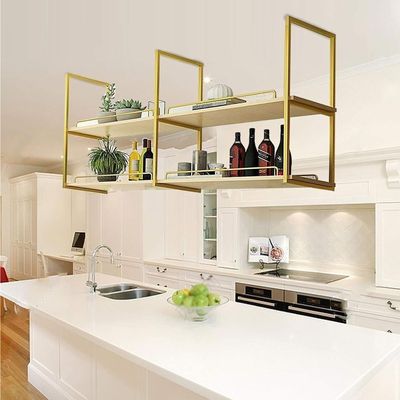 Kitchen Bar Shelf Ceiling Storage Shelves Floating Plant Books Shelving for Wall Large Plate Rack Pot Holder, Hanging Decorative Display Storage Shelf Metal, Wine Glass Rack ( Size : 140x30x80cm )