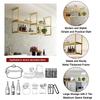Kitchen Bar Shelf Ceiling Storage Shelves Floating Plant Books Shelving for Wall Large Plate Rack Pot Holder, Hanging Decorative Display Storage Shelf Metal, Wine Glass Rack ( Size : 140x30x80cm ) view 3