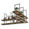 Ceiling Pot Pan Shelf Wine Glass Rack Hanging Bookshelf Ceiling-Mounted Floating Storage Shelves for Bar Kitchen Wall Mounted Plant Stand/Wall Decor, Display Storage Shelving ( Size : 100x30x80cm ) view 1