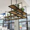 Ceiling Pot Pan Shelf Wine Glass Rack Hanging Bookshelf Ceiling-Mounted Floating Storage Shelves for Bar Kitchen Wall Mounted Plant Stand/Wall Decor, Display Storage Shelving ( Size : 100x30x80cm ) view 2