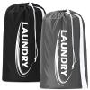 Sylfairy 2 Pack XL Laundry Bag with Strap,Heavy Duty Travel Laundry Bag,Rip-Stop Dirty Clothes Shoulder Bag with Drawstring,Easy Fit a Laundry Hamper or Basket Travel Essentials view 1