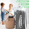 Sylfairy 2 Pack XL Laundry Bag with Strap,Heavy Duty Travel Laundry Bag,Rip-Stop Dirty Clothes Shoulder Bag with Drawstring,Easy Fit a Laundry Hamper or Basket Travel Essentials view 4