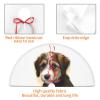 36" Christmas Tree Skirt with Pom Poms Dog Training Christmas Tree Mat Cover Xmas Tree Skirt for Xmas Holiday Party Christmas Decoration Ornaments Pom Poms Tree Skirt for Happy New Year view 4
