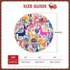 36" Christmas Tree Skirt with Mexican Otomi Animals Christmas Tree Decoration Mat Rustic Xmas Tree Cover Mat Waterproof Xmas Tree Skirt for Holiday Farmhouse Decorations view 2