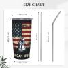American Welder Double Vacuum Coffee Tumbler, 20oz Stainless Steel Cup With Straw Straw/Lid, Funny Car Travel Mug For Home, Office, Travel, Party view 4