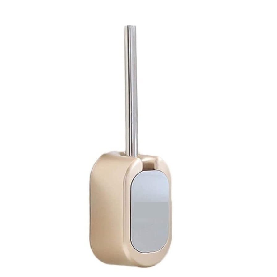 CekoCk Toilet Cleaner Brush,Toilet BrushToilet Brush Toilet Brush Wall-Mounted Toilet Brushes and Holders Bathroom Toilet Long Handle Toilet Brush Set Plastic Plating Toilet Brush (Color : Bronze)