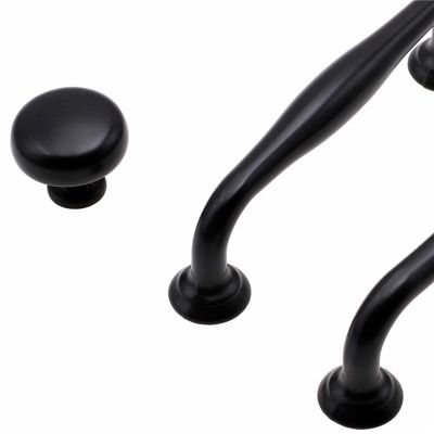 YEAHSO Black Aluminum Alloy Door Handle Drawer Kitchen Cupboard Cabinet Drawer Pull Knobs 1Pcs