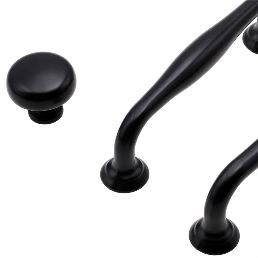 YEAHSO Black Aluminum Alloy Door Handle Drawer Kitchen Cupboard Cabinet Drawer Pull Knobs 1Pcs