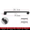 YEAHSO Cabinet Handles Suitcases Black Solid Aluminum Alloy Door Knobs and Kitchen Cupboard Pulls Drawer Furniture Hardware 1Pcs view 2