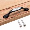 YEAHSO Black/White Door Handles rawer Pulls Knob Dresser Kitchen Cabinet Handles and Knobs Furniture 1Pcs view 2