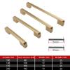 YEAHSO Matte Gold Cabinet Handles Solid Aluminum Alloy Kitchen Cupboard Pulls Drawer Knobs Furniture Handle Hardware 1Pcs view 4
