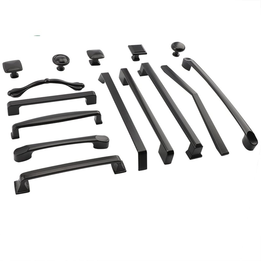 YEAHSO Black Handles for Furniture Parts Cabinet Knobs and Handles Kitchen Handles Drawer Knobs Pulls Cupboard Hardware Accessories 1Pcs