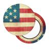 LZQPOEAS American Flag Pattern Print Stool Covers Round Bar Stool Seat Covers Soft Velvet Stool Slipcover with Elastic Washable Stool Cushion Cover Removable Chair Cover for Bar Round Stools view 2